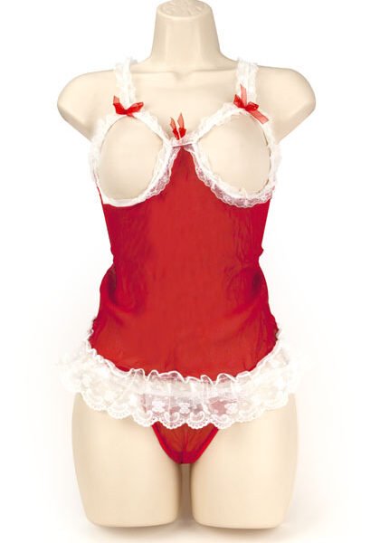 Baby Doll Cupless Rojo  M